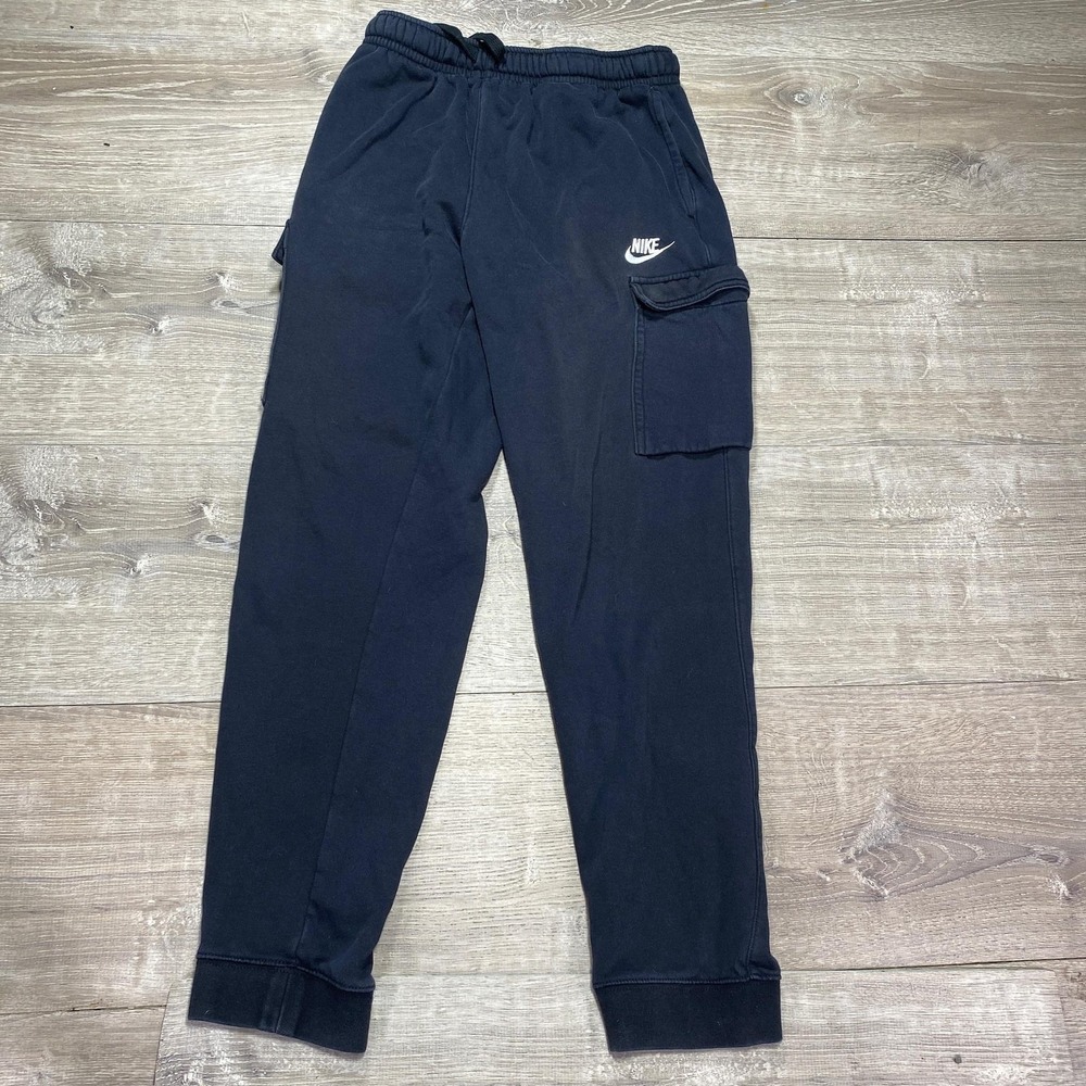 Nike Pants Mens XL Black Cargo Joggers Fleece‎ Sweatpants Athletic CQ4298-010